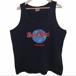 Vintage 90s Hard Rock Cafe Cozumel Black Tank Top